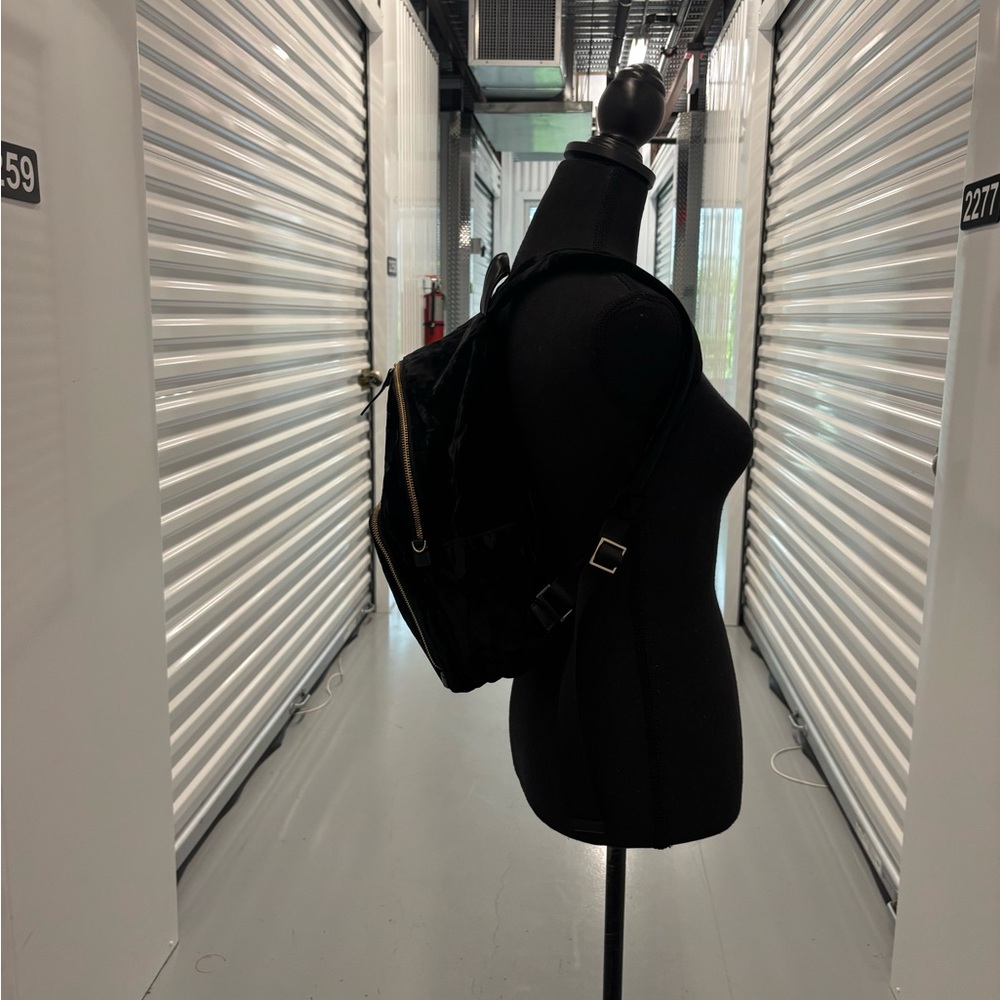 Kate Spade Black Velvet Backpack-Watson Lane Velvet Hartley - Picture 7 of 16